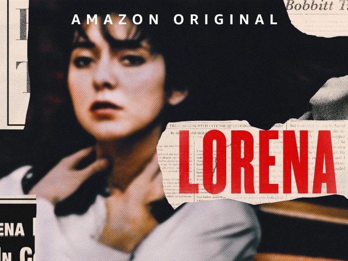 A promotional graphic for the Amazon Prime Video docuseries Lorena